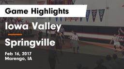 Iowa Valley  vs Springville  Game Highlights - Feb 16, 2017