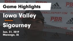 Iowa Valley  vs Sigourney  Game Highlights - Jan. 31, 2019