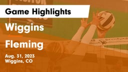 Wiggins  vs Fleming  Game Highlights - Aug. 31, 2023