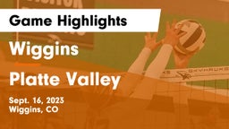Wiggins  vs Platte Valley Game Highlights - Sept. 16, 2023