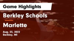 Berkley Schools vs Marlette  Game Highlights - Aug. 23, 2022