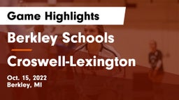 Berkley Schools vs Croswell-Lexington  Game Highlights - Oct. 15, 2022