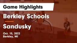 Berkley Schools vs Sandusky  Game Highlights - Oct. 15, 2022