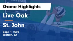 Live Oak  vs St. John  Game Highlights - Sept. 1, 2022