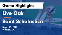 Live Oak  vs Saint Scholastica Game Highlights - Sept. 10, 2022