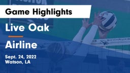 Live Oak  vs Airline  Game Highlights - Sept. 24, 2022