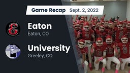 Recap: Eaton  vs. University  2022