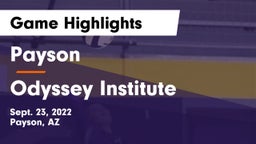 Payson  vs Odyssey Institute Game Highlights - Sept. 23, 2022