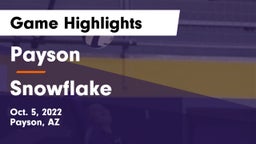 Payson  vs Snowflake  Game Highlights - Oct. 5, 2022