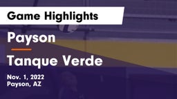 Payson  vs Tanque Verde Game Highlights - Nov. 1, 2022