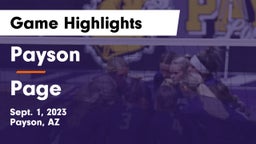 Payson  vs Page Game Highlights - Sept. 1, 2023