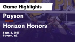 Payson  vs Horizon Honors  Game Highlights - Sept. 2, 2023