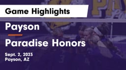 Payson  vs Paradise Honors Game Highlights - Sept. 2, 2023