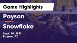 Payson  vs Snowflake Game Highlights - Sept. 20, 2023
