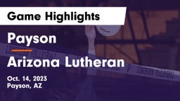 Payson  vs Arizona Lutheran Game Highlights - Oct. 14, 2023