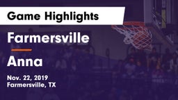 Farmersville  vs Anna  Game Highlights - Nov. 22, 2019