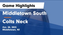 Middletown South  vs Colts Neck  Game Highlights - Oct. 30, 2023