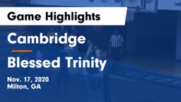 Cambridge  vs Blessed Trinity  Game Highlights - Nov. 17, 2020