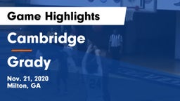 Cambridge  vs Grady  Game Highlights - Nov. 21, 2020