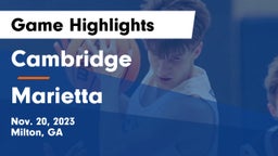 Cambridge  vs Marietta  Game Highlights - Nov. 20, 2023
