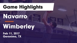 Navarro  vs Wimberley  Game Highlights - Feb 11, 2017