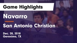 Navarro  vs San Antonio Christian  Game Highlights - Dec. 28, 2018