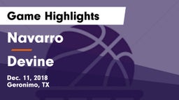 Navarro  vs Devine  Game Highlights - Dec. 11, 2018