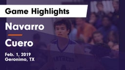 Navarro  vs Cuero  Game Highlights - Feb. 1, 2019