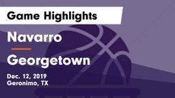 Navarro  vs Georgetown  Game Highlights - Dec. 12, 2019