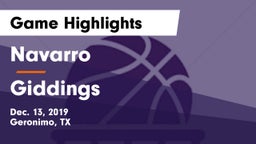 Navarro  vs Giddings  Game Highlights - Dec. 13, 2019