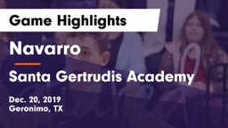 Navarro  vs Santa Gertrudis Academy Game Highlights - Dec. 20, 2019