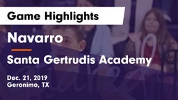 Navarro  vs Santa Gertrudis Academy Game Highlights - Dec. 21, 2019