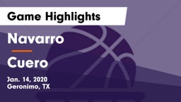 Navarro  vs Cuero  Game Highlights - Jan. 14, 2020