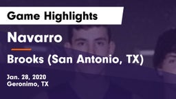 Navarro  vs Brooks (San Antonio, TX) Game Highlights - Jan. 28, 2020
