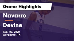 Navarro  vs Devine  Game Highlights - Feb. 25, 2020
