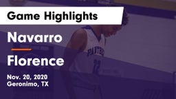 Navarro  vs Florence  Game Highlights - Nov. 20, 2020