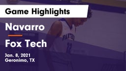 Navarro  vs Fox Tech  Game Highlights - Jan. 8, 2021
