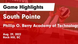 South Pointe  vs Phillip O. Berry Academy of Technology Game Highlights - Aug. 29, 2022