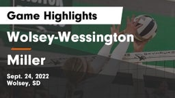 Wolsey-Wessington  vs Miller  Game Highlights - Sept. 24, 2022