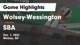 Wolsey-Wessington  vs SBA Game Highlights - Oct. 1, 2022
