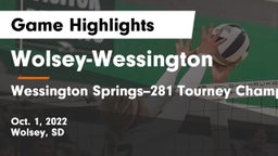 Wolsey-Wessington  vs Wessington Springs--281 Tourney Championship Game Highlights - Oct. 1, 2022