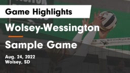 Wolsey-Wessington  vs Sample Game Game Highlights - Aug. 24, 2022