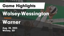 Wolsey-Wessington  vs Warner  Game Highlights - Aug. 28, 2023