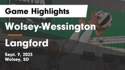 Wolsey-Wessington  vs Langford  Game Highlights - Sept. 9, 2023