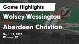 Wolsey-Wessington  vs Aberdeen Christian Game Highlights - Sept. 14, 2023