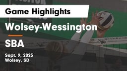 Wolsey-Wessington  vs SBA Game Highlights - Sept. 9, 2023