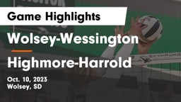 Wolsey-Wessington  vs Highmore-Harrold  Game Highlights - Oct. 10, 2023