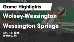 Wolsey-Wessington  vs Wessington Springs Game Highlights - Oct. 12, 2023