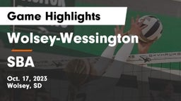 Wolsey-Wessington  vs SBA Game Highlights - Oct. 17, 2023