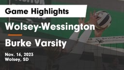 Wolsey-Wessington  vs Burke Varsity Game Highlights - Nov. 16, 2023